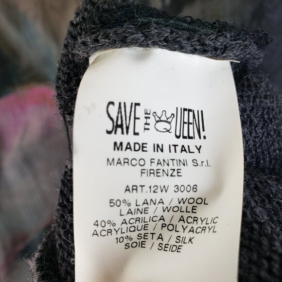 Save the Queen Italy Tunic Sweater Dress Longline Wool Silk Art-to-wear size M - Picture 11 of 14